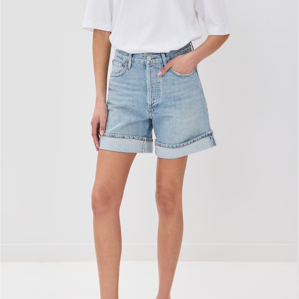 Agolde Dame Shorts: High Rise Baggy Cuff